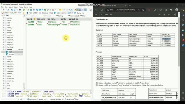 Data Base Task 08 | 1st Year | Java Institute For Advanced Technology смотреть онлайн