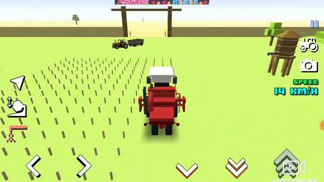 Уборка риса и погружение зерна в поезд в игре blocky Farm Ranch смотреть онлайн
