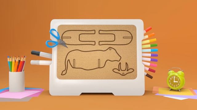 DIY Cardboard Toy Crafts For Kids: Cardboard Cow