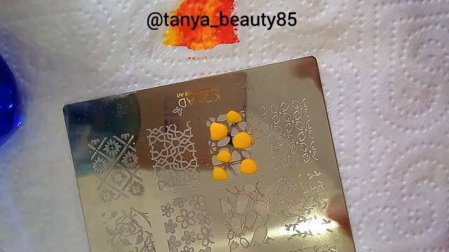 Стемпинг красками Конад. Stamping Nail Art. Mix Color