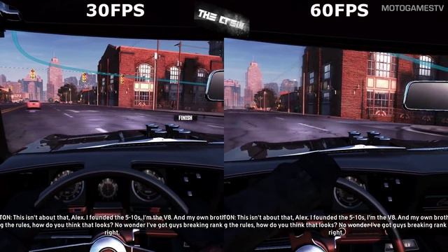 The Crew PC - 30FPS vs 60FPS Comparison смотреть онлайн