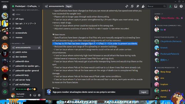PALWORLD - SAIU O PATCH v0.1.4.0 PARA STEAM E XBOX ARRUMARAM MUITA COISA VENHA CONFERIR смотреть онлайн