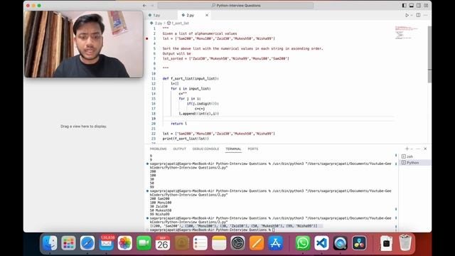 One List Sort with Numerical Value | Accenture Python Interview Problem смотреть онлайн