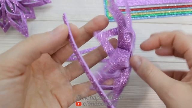 ⭐ЗВЕЗДА СНЕЖИНКА НА НОВЫЙ ГОД!⭐Рождественское украшение из фоамирана DIY⭐ смотреть онлайн