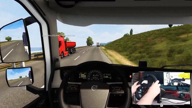 ÖNÜMDE TEKERE KALKTI! SOLLAMA YAPANLARA YOL VERMEMEK! DUİSBURG - CALAİS YOLU! | ETS2MP смотреть онлайн