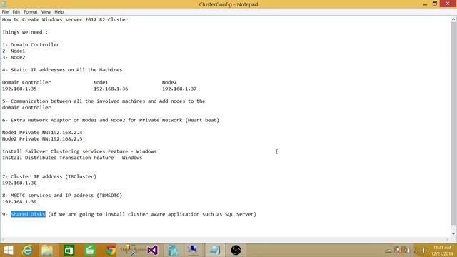 Installing Windows server 2012 R2 Cluster part 2 смотреть онлайн