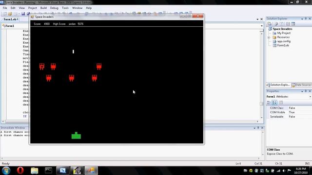 Visual Basic Game - Space Invaders смотреть онлайн