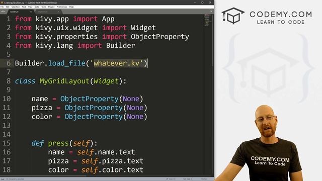 The Kivy Builder - Python Kivy GUI Tutorial #6 смотреть онлайн