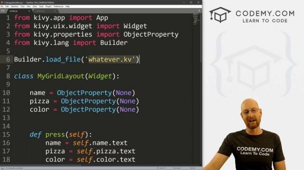 The Kivy Builder - Python Kivy GUI Tutorial #6
