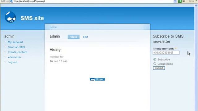 Send SMS from Drupal - Notify subscribed users about a new node via SMS смотреть онлайн