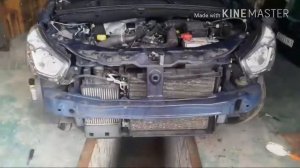 Демонтаж переднего бампера Renault Lodgy/Dokker