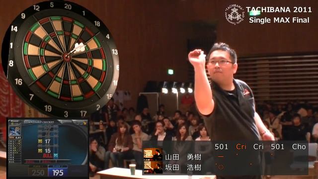 Soft Darts Tournament "TACHIBANA" 2011 Single MAX Final Yuki YAMADA vs Hiroki Sakata (山田勇樹 VS 坂田浩樹 смотреть онлайн