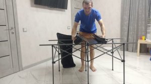 Стол складной, туристический, реечный с сетками.