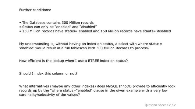 MySQL : MySQL: low cardinality/selectivity columns = how to index? смотреть онлайн