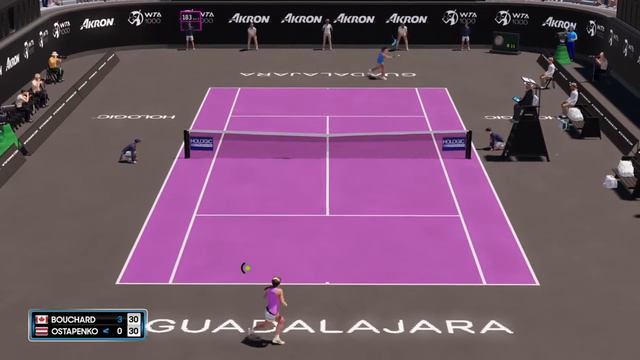 Eugenie Bouchard Vs Jelena Ostapenko | Guadalajara Open 2022 - Second Round | AO Tennis 2  Gameplay