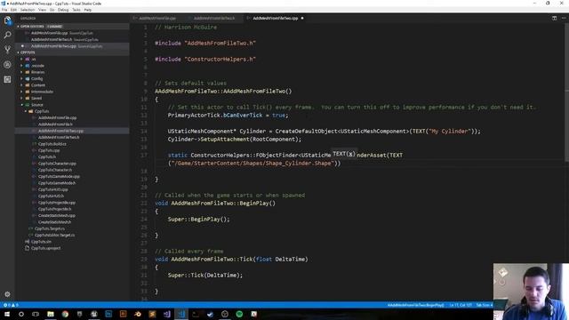 Unreal Engine 4 C++ Tutorial: Add Mesh from File смотреть онлайн