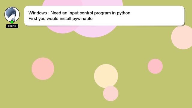 Windows : Need an input control program in python смотреть онлайн
