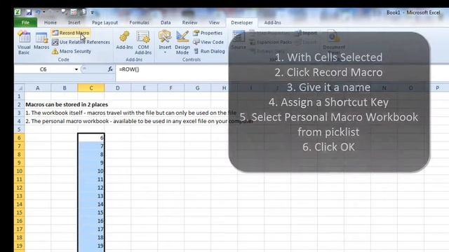 EAF#31 - Creating and Using the Personal Macro Workbook in Excel 2010 смотреть онлайн