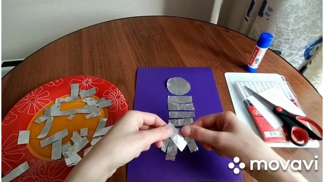 Мозаика из фольги Космонавт смотреть онлайн
