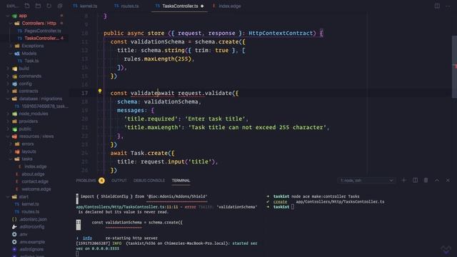AdonisJS 5 From Scratch #19 - Validating Form Input смотреть онлайн