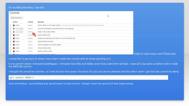 Revert back to specific commit in Git смотреть онлайн