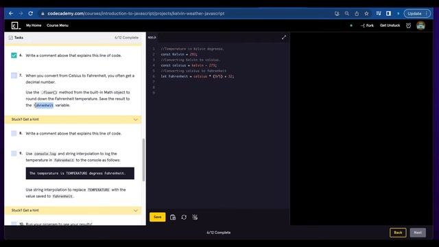 Kelvin Weather Javascript Project | Day 36 Codecademy смотреть онлайн