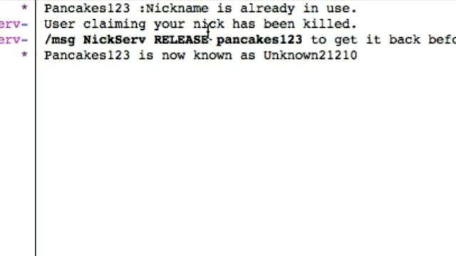 Help! Somebody is using my nickname - SwiftIRC смотреть онлайн