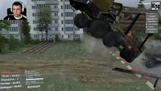 SpinTires обзор мода ( Краз 6316 для 23.10.15 и 08.11.15 ) смотреть онлайн