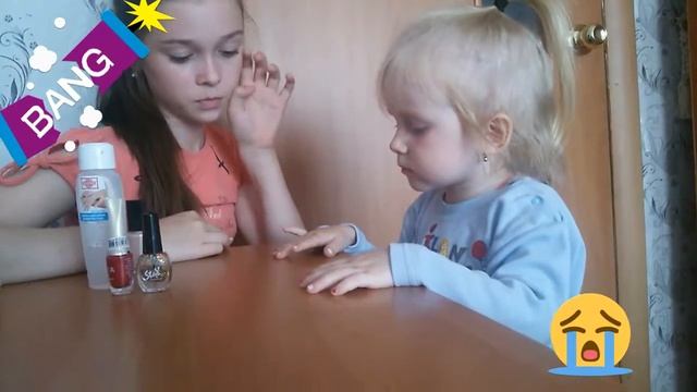 Первый раз в жизни красим ногти/First time painting nails:::? смотреть онлайн