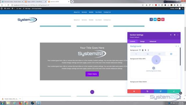 Divi Theme Full Width Video Section With CTA ? смотреть онлайн