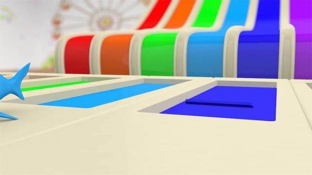Learning Colors with Shark Toys and Racing Cars Water Slide Colors for Kids Nursery Rhymes for Kid смотреть онлайн