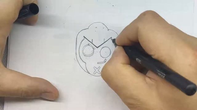 Рисуем значки Бравл Старс - значок Кольта - Как нарисовать Кольта из Brawl Stars смотреть онлайн