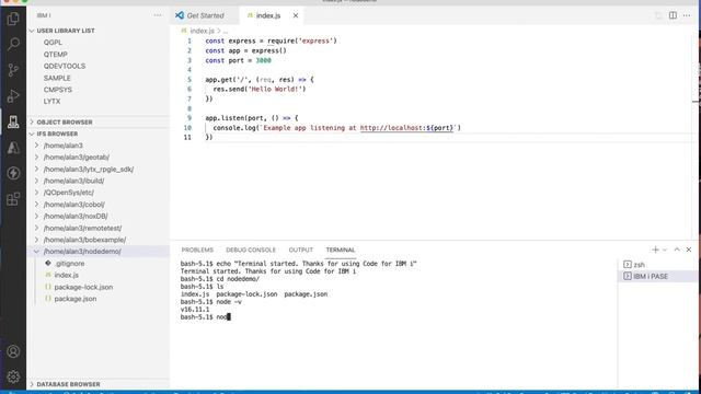 Code for IBM i: Deploying a Node.js app смотреть онлайн