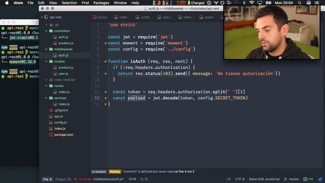 Cómo proteger rutas en tu API REST con JSON Web Tokens | Curso NodeJS y MongoDB #15 смотреть онлайн
