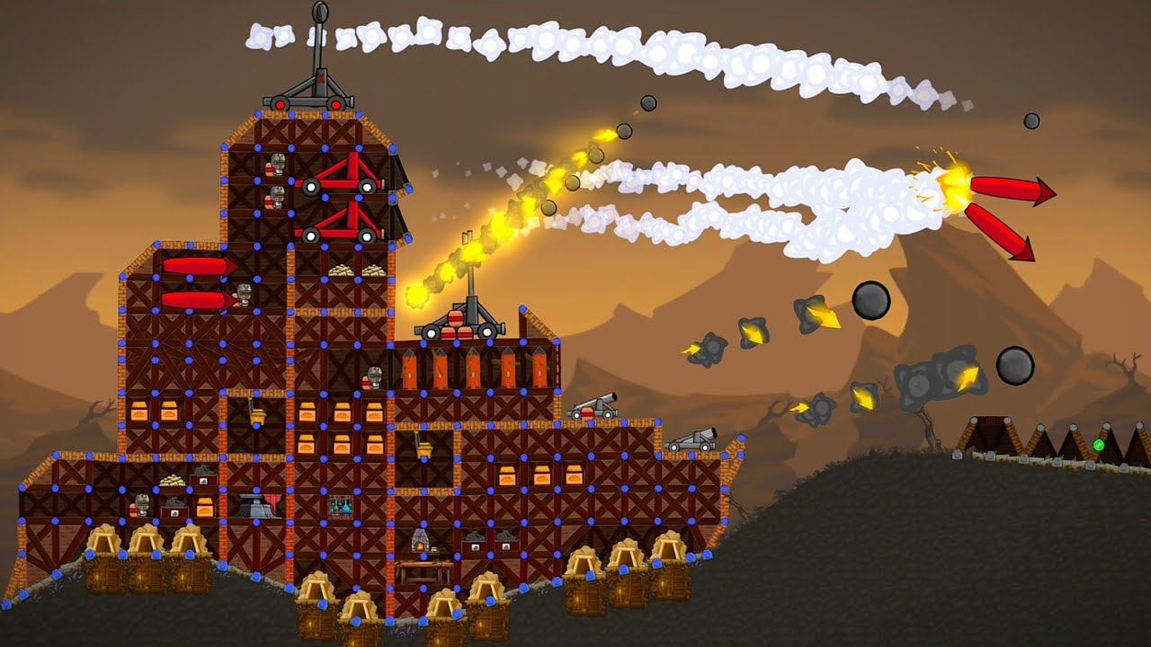 УКРЕПЛЕННЫЕ СРЕДНЕВЕКОВЫЕ ФОРТЫ С ТЯЖЕЛЫМИ ПУШКАМИ!!! ОБОРОНА И АТАКА 4 НА 4  В FORTS!!! #181