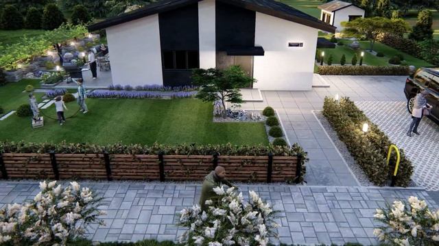 Ландшафтный дизайн участка в Тюмени.