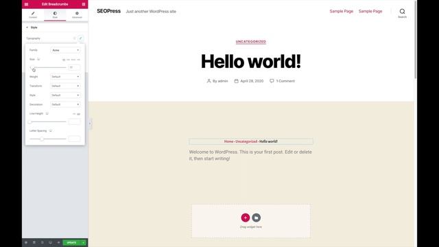 SEOPress Breadcrumbs Widget for Elementor смотреть онлайн