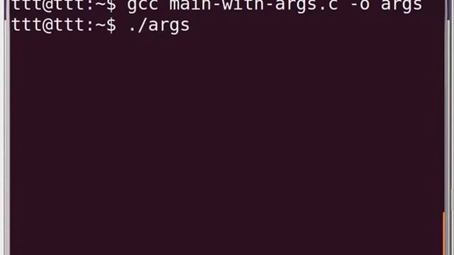 Command line arguments in C смотреть онлайн