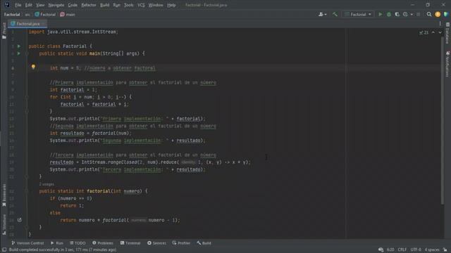 Implementación de factorial con IntStream смотреть онлайн