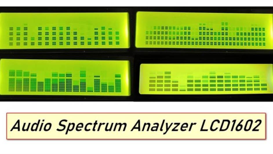 Спектр аудио LCD 1602+Arduino. смотреть онлайн
