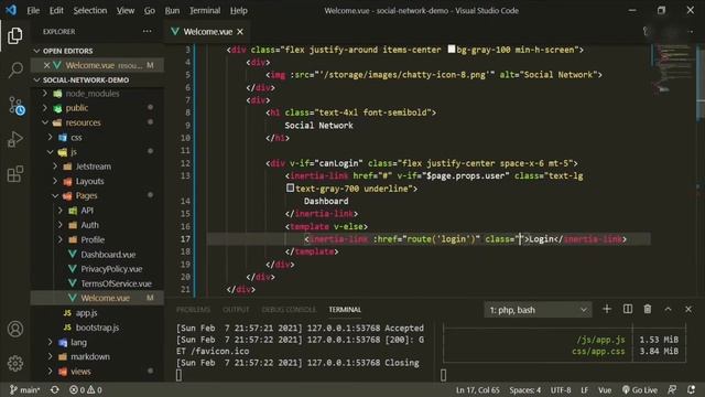Social Network: Laravel 8 and Inertia - Ep.#2 New Favicon | Welcome Setup смотреть онлайн