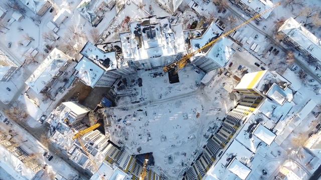 Новая доминанта. Барнаул, Площадь Октября. Зима 2020. Barnaul, October Square. Winter 2020. смотреть онлайн