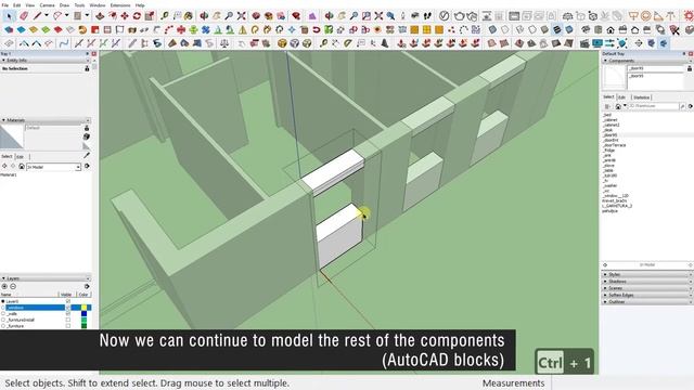 How to import AutoCAD file into Sketchup - Tutorial смотреть онлайн