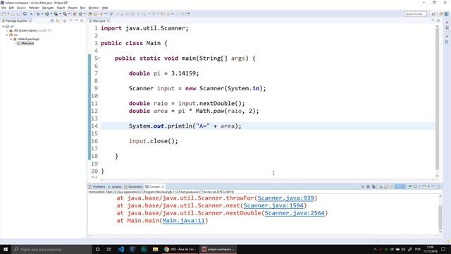 BEECROWD 1002 - Área do Círculo ( Resolução em Java ) | URI Online Judge смотреть онлайн
