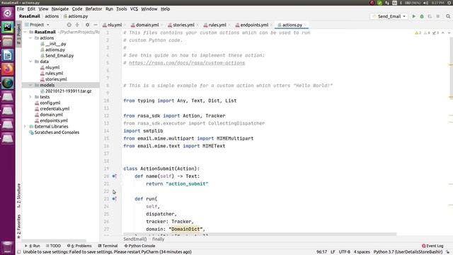 SENDING EMAIL TO ANYBODY WITH RASA смотреть онлайн