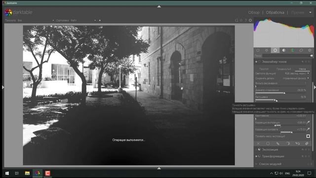 Darktable. Эквалайзер тонов