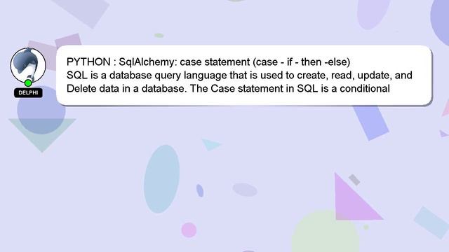 PYTHON : SqlAlchemy: case statement (case - if - then -else) смотреть онлайн