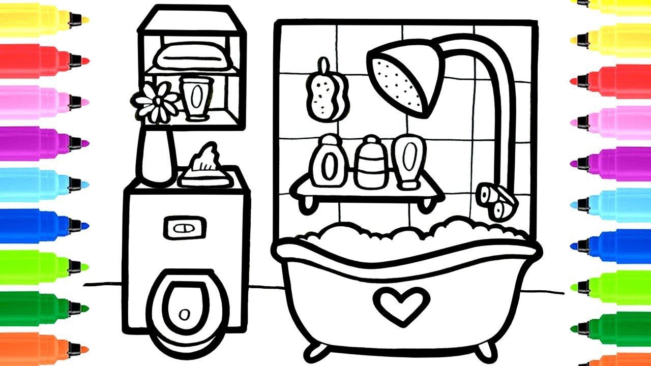 Bolalar Uchun Hammomni Qanday Chizish Mumkin/How To Draw A Bathroom For Children