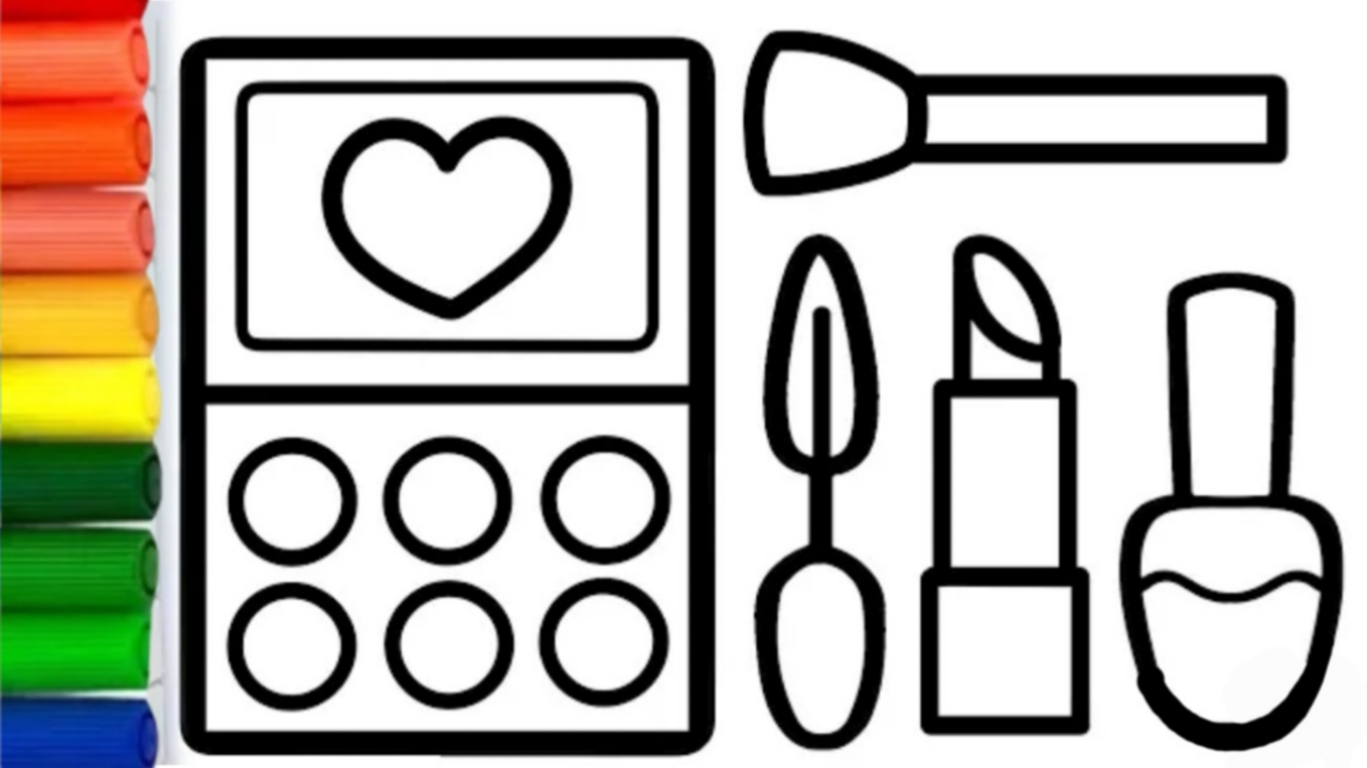 Как нарисовать набор косметики | Bolalarga Kosmetika Chizish | How To Draw Princess Makeup Tools