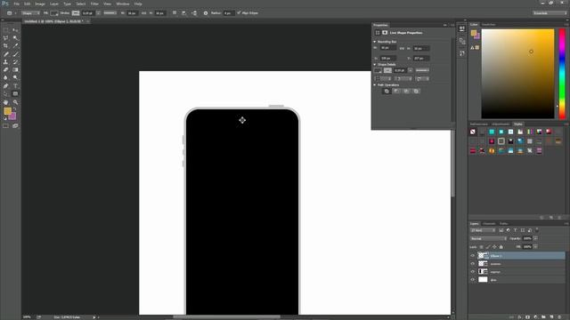 Apple iPhone 5S in Photoshop mockup Рисуем Айфон 5с в фотошоп смотреть онлайн